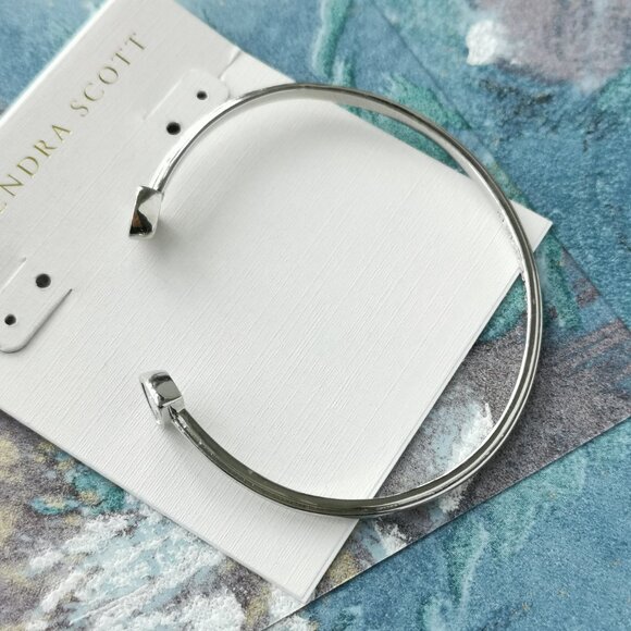 Kendra Scott Arden Silver White Crystal Cuff Bracelet - Picture 2 of 3